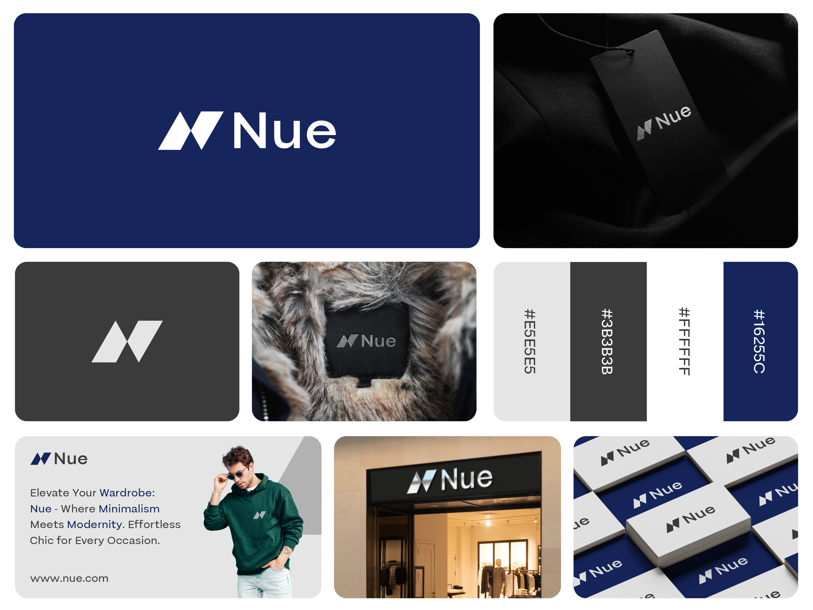 NUE - Fashion logo branding design graphic design logo minimal typography vector