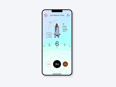 Daily UI 014 - Countdown Timer app dailyui interface minimalist rocket ui design