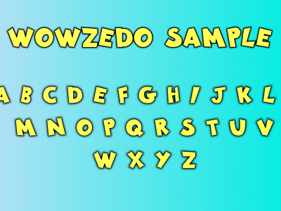 Wowzedo Font 90s fonts alphabet cartoon text font text typography wowzwdo