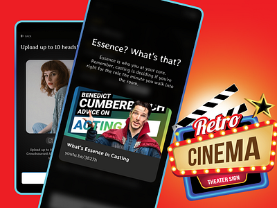 CastTypes - upload 10 headshots app cinema design essence figma headshots home interface movies photos ui upload ux
