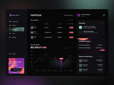 Uni.crypt - Crypto Exchange Web App binance bitcoin blockchain coin crypto crypto currency crypto wallet crypto website cryptocurrency dashboard exchange platform trading wallet web 3 web 3.0 web 3.0 design web app design web application design web platform