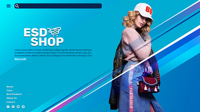 ESD Shop banner design branding design e commerce site graphic design logo ui web design website