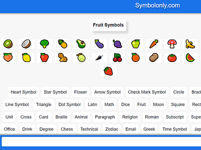 Fruit Symbols designs, themes, templates and downloadable graphic