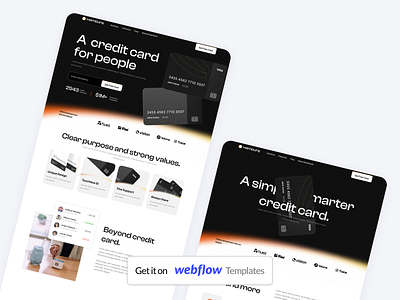 Hamburg Fintech Webflow templates card design fintech ui web webflow webflow template website