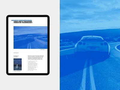 Design concept Michelin blue company website corporate website innovations layout michelin minimalism tires ui uiux