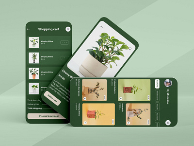 Plant Shop App Design app design plant shop ui