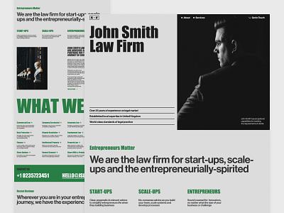 John Smith Law Firm concept desktop home page law law firm lawyer ui ux