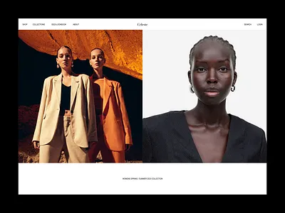 Céleste - E-commerce Exploration branding concept design desktop ecommerce editorial exploration fashion landing page layout minimal modern product typography ui ux web web design webdesign whitespace