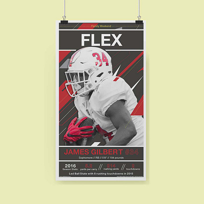Ball State Football Poster design illustration