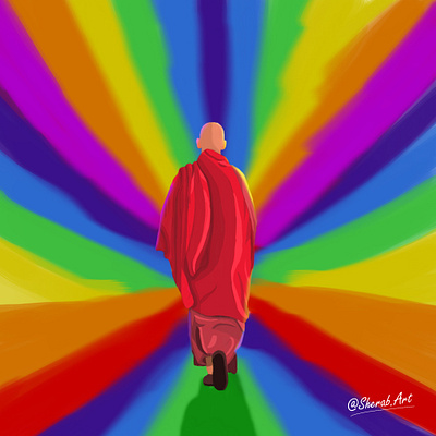 Monk Digital Painting digital art digital painting