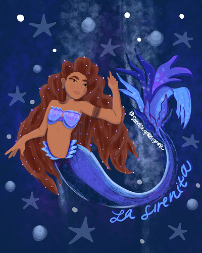 La Sirenita - Little Mermaid art character design fashion graphic design illustration ilustracion ilustraciones ilustradora lasirenita littlemermaid
