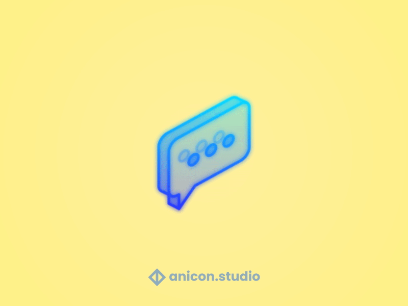 Message received! anicon animated logo bubble chat design graphic design icon illustration json lottie message messaging motion graphics socialmedia support ui ux