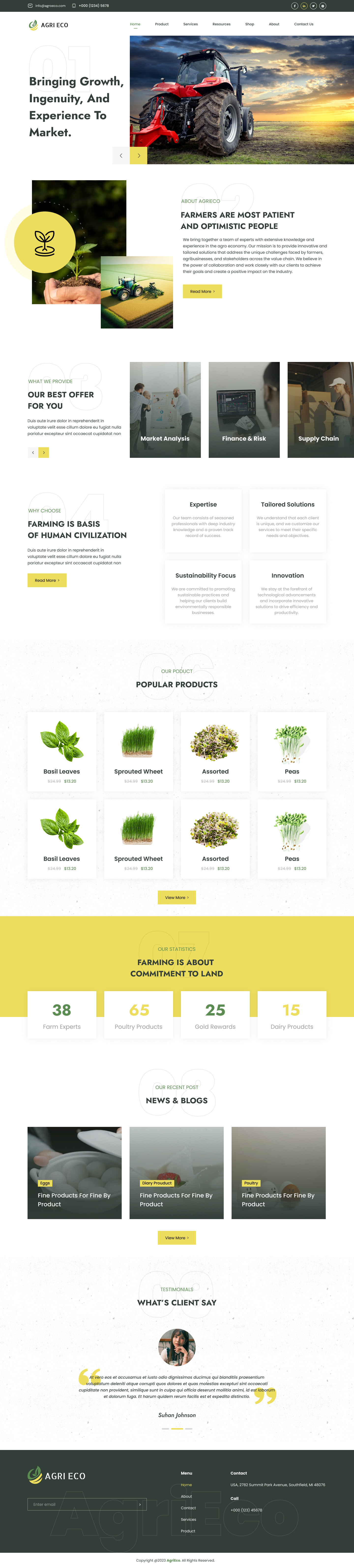 Agri Eco Concept Web Design agribusiness agriculture agrieco agriinnovation agtech ecofriendly farmers farming farmtech futureoffarming graphic design greentech illustration innovation smartagriculture sustainability typography uiux webdesign wordpress