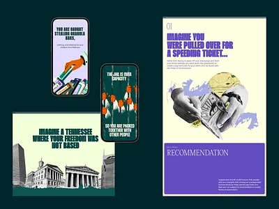 Decriminalize Poverty Website and Graphics collage crime design education graphic design illustration interface law legal mobile website responsive website social ui user experience ux web web design web pages website website design
