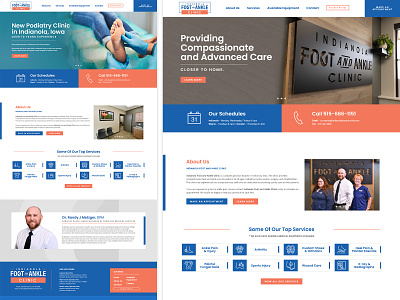 Indianola Foot and Ankle Clinic Website Design clinic website hospital web design hospital website iowa website medical web design medical website specialist website