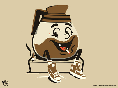 Coffee Guy WIP! character design coffee graphics illustration mascot t shirt design tee design vector vector design