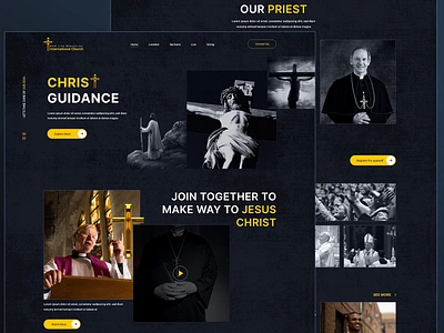 New Life Church Religious Landing Page Website christ creative web dark dark theme dark ui interface design jesus product relgion religious ui ui ux ux web web design