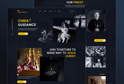 New Life Church Religious Landing Page Website christ creative web dark dark theme dark ui interface design jesus product relgion religious ui ui ux ux web web design