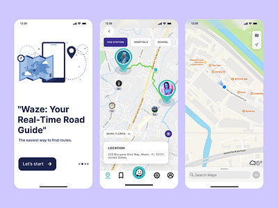 Waze App Redesign branding vector