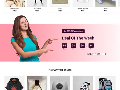E-Commerce Website Design animation e commerce website ui website design