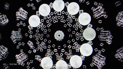 Lab ✷ Analog code experiments 3d analogue animation camera code creative code crt cubes digital experiment generative generative code macro monitor motion graphics movement processing sound spheres