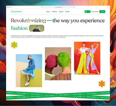 Style Africa animation dailyuichallenge design e commerce fashion fashion tech figma interaction design landing page tech ui ui design ux web design