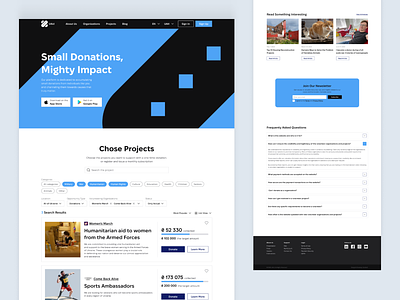 Service that accumulates volunteering projects for Ukraine 🇺🇦 design donate home page landing ui ukraine ux vector volunteering website