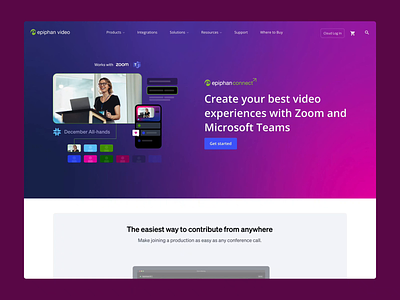 Epiphan Video – Product page canada connect epiphan interface landing page product page ui design video website wordpress