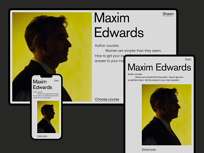 Author courses app design author courses branding courses desktop grid minimal mobile mobile web site tablet typography ui ux web website