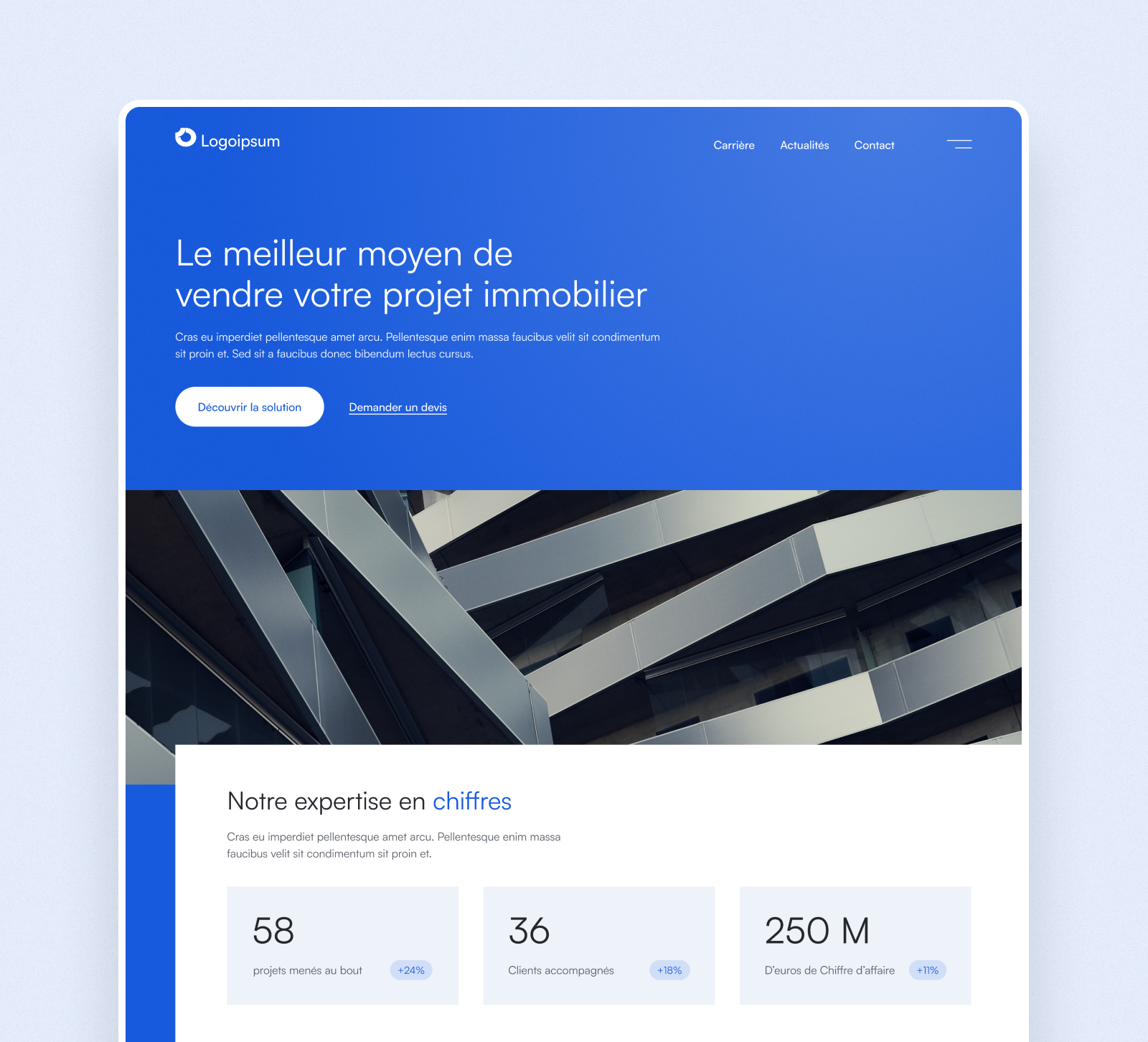 Real estate architecture blue color estate gradient interface logo real estate ui ux