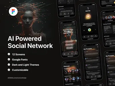 AI-powered social network mobile app template! 📱💬🤖 app