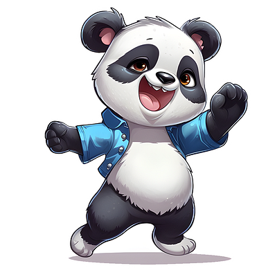 Cute cartoon panda illustrations illustra illustration illustrations stickers