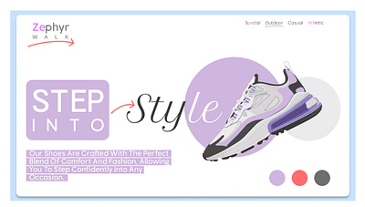 Step Into Style branding design illustration typography ui ux