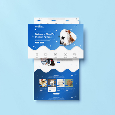 This is a Pet Foods and Products website commercial design flat modern pet ui ux web web design website website design woocommerce wordpress