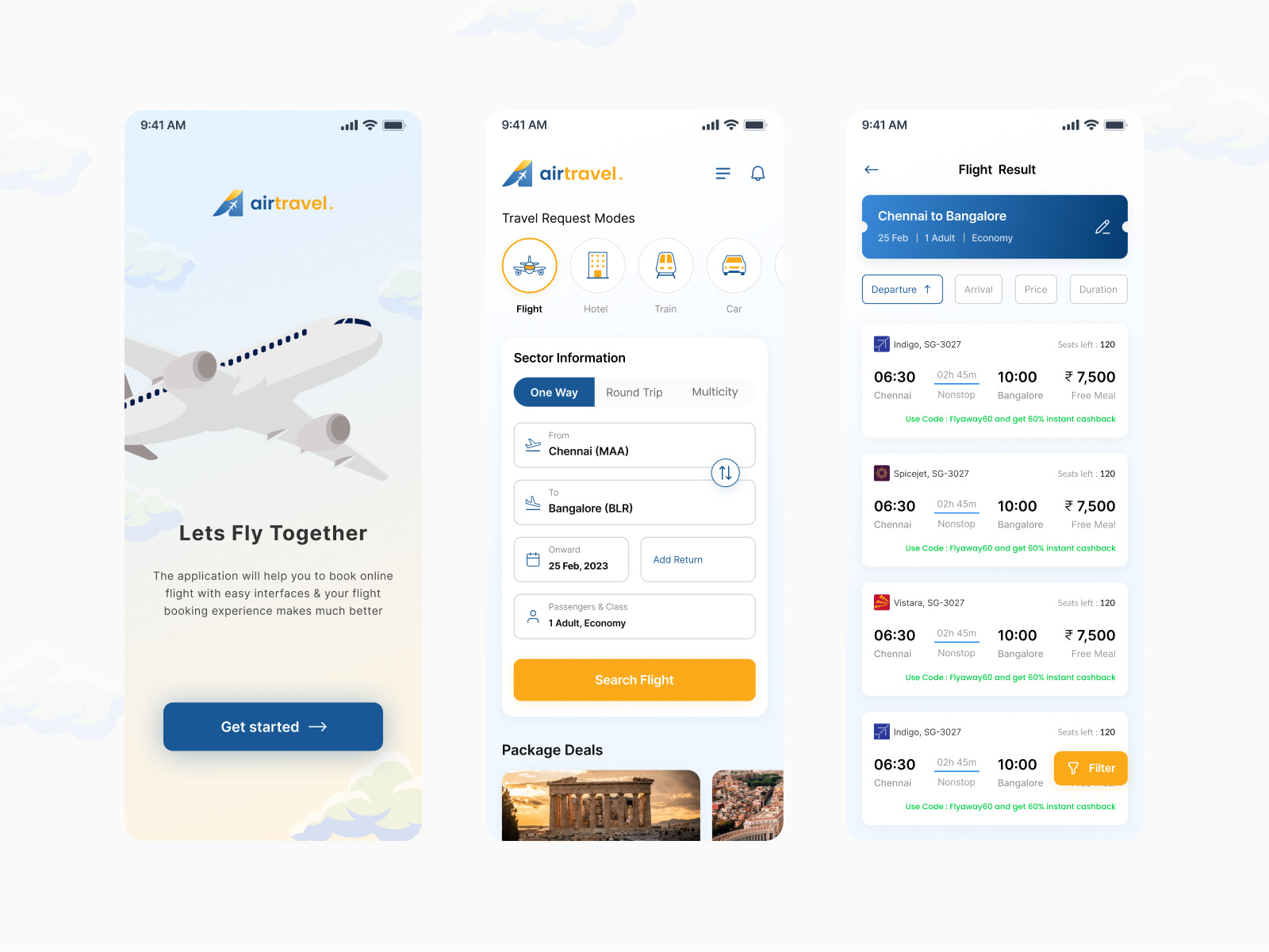 Flight Booking by Azarz- UI on Dribbble