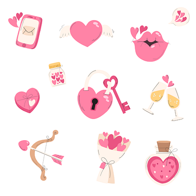 Romantic sticker pack art illustration sticker stickerpack