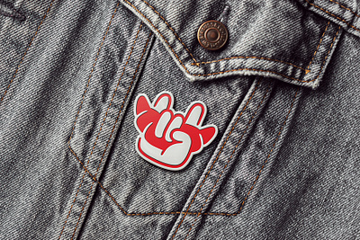 Croissant Hand Mascot Logo Design branding croissant design hand logo logo croissant mark rock and roll rocknroll