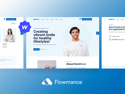 Denticare – Dentist Webflow Template dentistwebsite webflow template webflowtemplate websitedesign