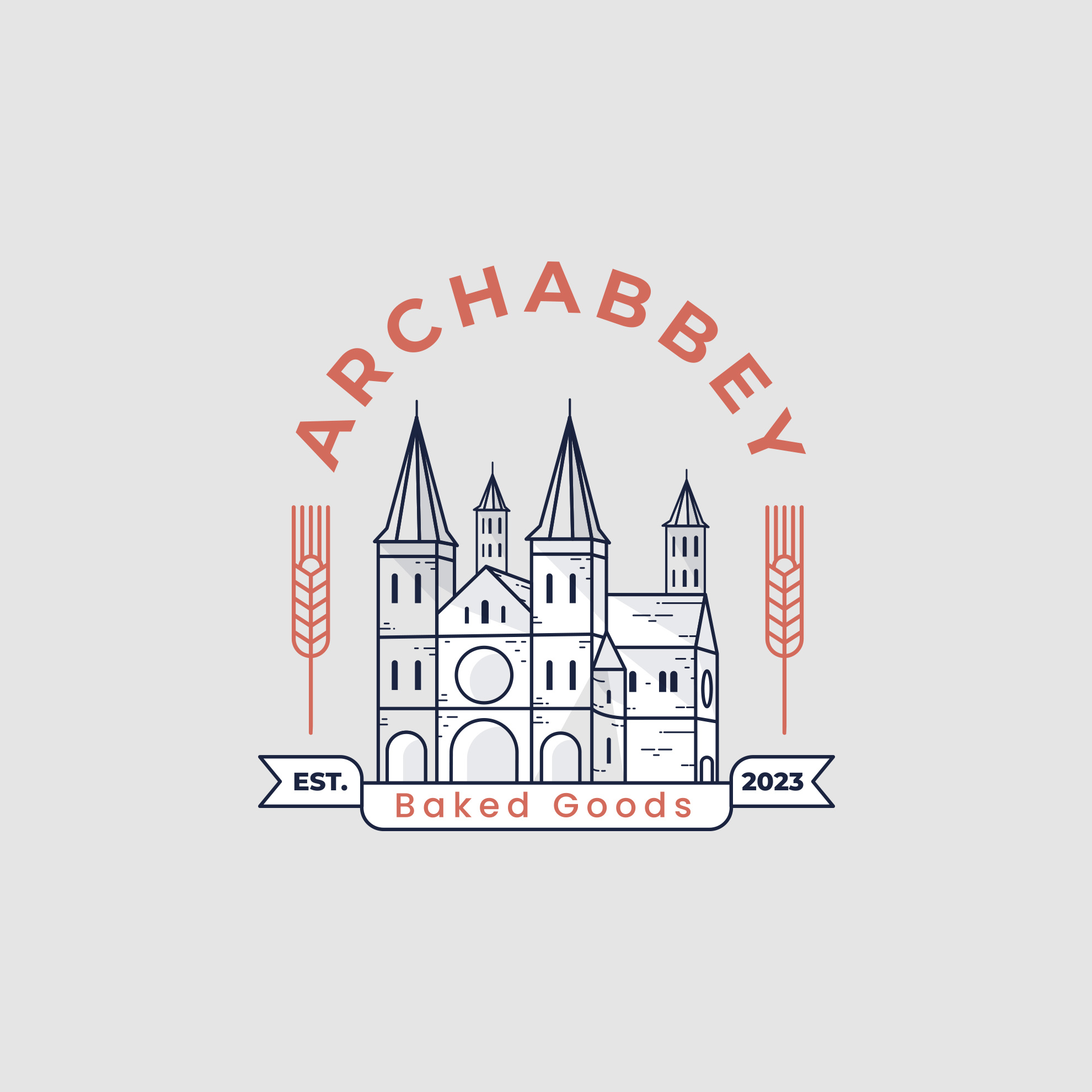 ARCHABBEY BAKING baking logo wheat