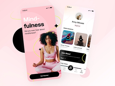 Mindfulness App Shot design mindfulness ui user interface design ux visual