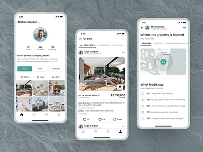 An App for Searching and Buying Real Estate | RealE agent animation apartment estate green grey house housing ios mobile mobile app property property app property management real estate agency real estate ui rent ui ux
