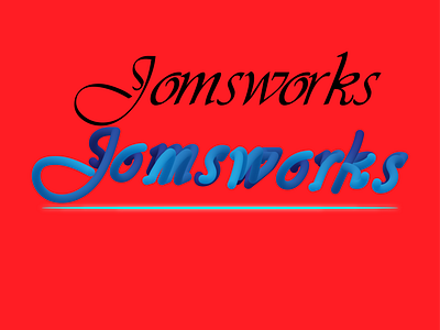 JomsWorks 3d custom typography design graphic design typography vector