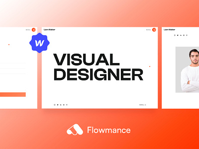 Liam – Portfolio Webflow Template agency template webflow template webflowtemplate websitedesign