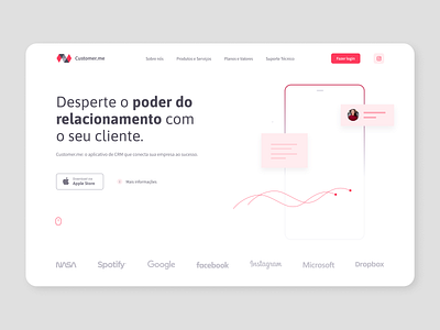 Customer.me (Plataforma CRM) branding design desktop product design ui ui design web web design website