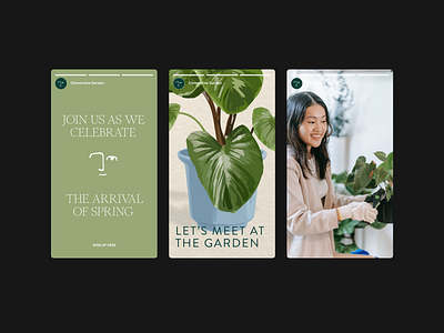 Story template aesthetics brand brand identity branding design garden graphic design instagram instagram story layout logo minimal nature plants print social media story design story template urban visual design