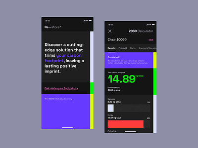 Carbon footprint dashboard mobile app app carbon carbon footprint dashboard minimal mobile design mockup ui ux uxui