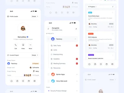 Zenaplink - Task Management - Mobile Dashboard clean dashboard dashboard task management manager mobile notion project manager task app task manager trello ui uiux