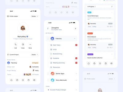 Zenaplink - Task Management - Mobile Dashboard clean dashboard dashboard task management manager mobile notion project manager task app task manager trello ui uiux