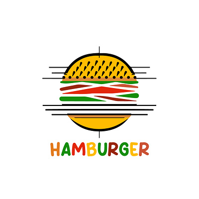 HAMBURGER LOGO branding design fast food graphic design illustration logo logo design logo food typography vector