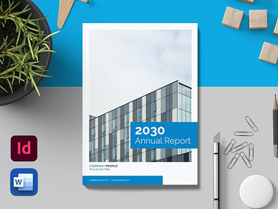 Annual Report Template Word & INDD a4 annual annual report annual report brochure bifold brochure brand identity brochure brochure design brochure template company company brochure company profile corporate brochure indesign lookbook magazine print printable proposal template